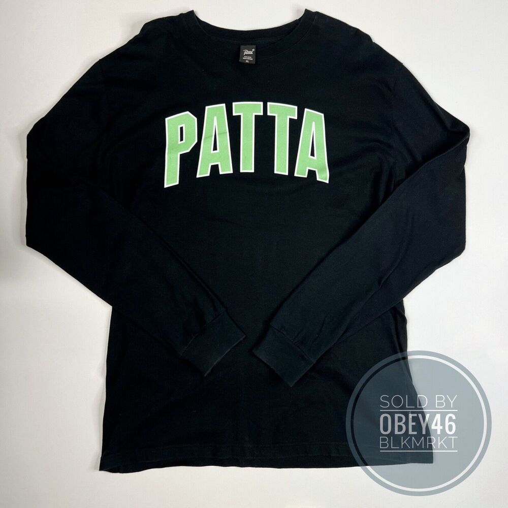 PATTA Long Sleeve Crew Mens Shirt XL Black